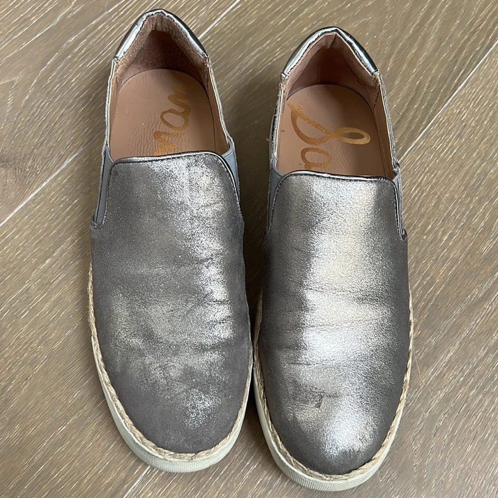 Sam Edelman Miles Metallic Flat Slip On Shoes - Picture 3 of 8